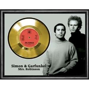  Simon & Garfunkel Mrs Robinson Framed Gold Record A3 