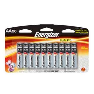 Energizer Max AA Alkaline Batteries 20 Pack  