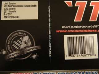 2011 JEFF GORDON #24 AARP DRIVE TO END HUNGER STEALTH IMPALA1:24 