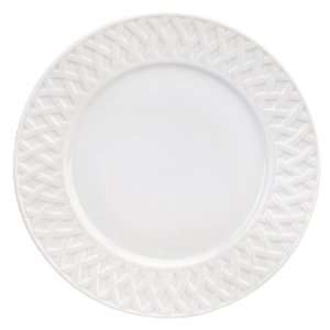 Deshoulieres Louisiane 10.4 Inch Dinner Plate, White Embossed:  