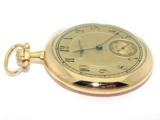 Vintage 18kt Gold Vacheron Constantin Pocket Watch Triple Signed 