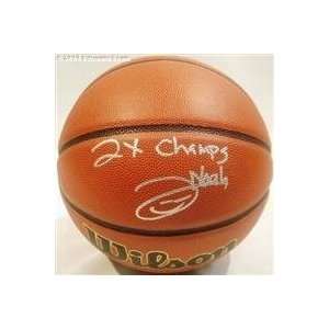 Joakim Noah Autographed/Hand Signed Wilson NCAA Basketball 2XChamps 