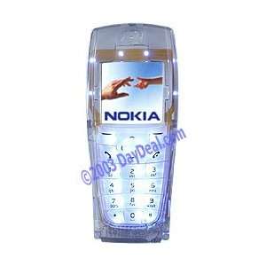  All White LED Flashing Keypad for Nokia 6200 Cell Phones 
