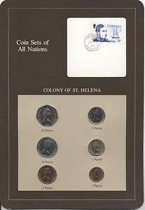 COIN SETS OF ALL NATIONS Complete COLONY OF ST. HELENA  
