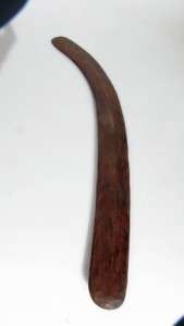 ABORIGINAL ANTIQUE BOOMERANG HUNTING FIGHTING FLUTED EARLY  