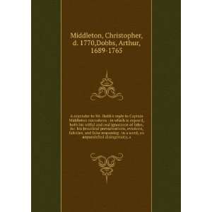   1770,Dobbs, Arthur, 1689 1765 Middleton  Books