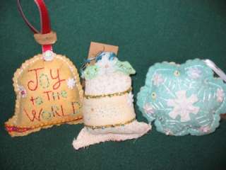 Linda Solovic Handmade Folk Felt Fabric Ornaments NEW  