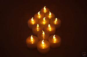 144 Battery LED Wedding Tealight Candles Yellow NEW  
