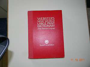 WEBSTERS NEW WORLD LARGE PRINT DICTIONARY Second Concise Edition 