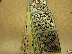 PAPER BINGO CARDS 3 ON 20 SHEETS DEEP 9000 TOTAL CARDS!  