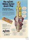 1973 accel yellow jacket spark plug original ad returns not