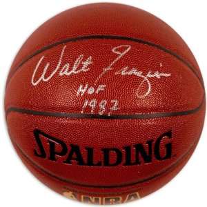 Walt Frazier Autographed Indoor/Outdoor Basketball with HOF 1987 