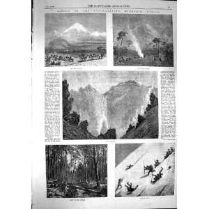  1867 Ascent Popacatapetl Mountain Mexico Crater Fire