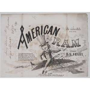  American ram,sheet music cover,patriotic,1863