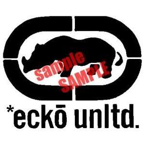  ECKO UNLTD LOGO WHITE VINYL DECAL STICKER: Everything Else