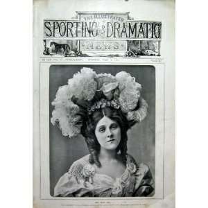  Miss Edna May London Actress Old Print 1904 Theatre