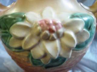ORIGINAL HULL POTTERY WATER LILY DOUBLE HANDLE VASE L11  