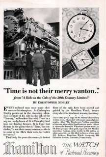   Hamilton Railroad Accurate Pocket Watch Vintage Advertisement Print Ad