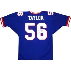  Lawrence Taylor Autographed Blue Custom Jersey Sports 