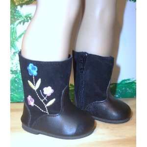   Black Doll Boots for American Girl Dolls and 18 Dolls Toys & Games