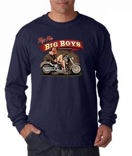 Toys For Big Boys Motorcycle Long Sleeve Tee Shirt  
