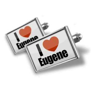 Cufflinks I Love Eugene region: Oregon, United States   Hand Made 