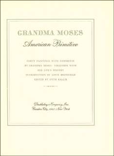 GRANDMA (ANNA MARY R.) MOSES   ORIGINAL ART SIGNED  