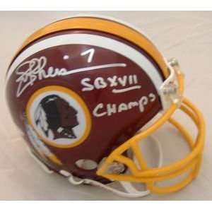   Autographed Washington Redskins Mini Helmet