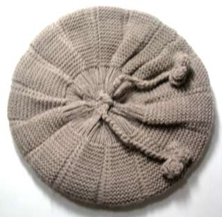 Baby Toddler Girls Beret Hat Warm Knit Spring Hat Beige  