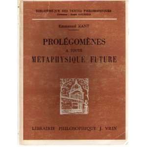   future qui pourra se présenter comme science Kant Emmanuel Books