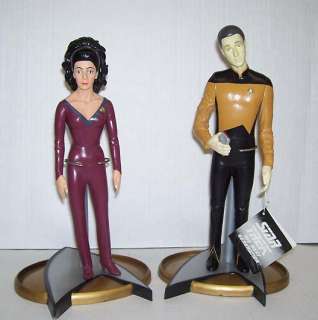 Star Trek Next Generation Vinyl Figures Deanna Troy and Data  