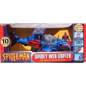  Spiderman Spidey Web Copter W/Rapid Fire Gatling Gun and 5 