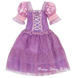 Disney Store Exclusive Tangled Princess Rapunzel Costume Dress NEW 