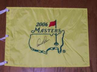 ARNOLD PALMER*SIGNED*AUTOGRAPHED*MASTERS*PIN*FLAG*  