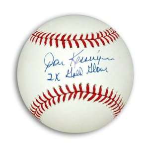   Autographed MLB Baseball Inscribed 2X Gold Glove