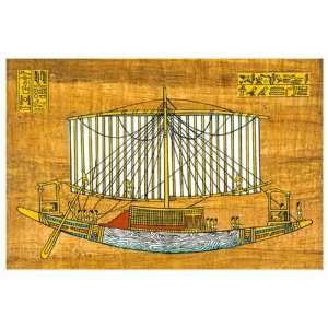 Ancient Egyptian Sailing Boat by Egyptian. Size 54.00 X 36.00 Art 