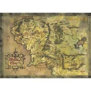   of the Rings 40 x 55 Poster   Map of Middle Earth 