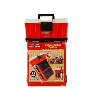    My First Craftsman Deluxe Rolling Toy Toolbox   Red: Toys & Games