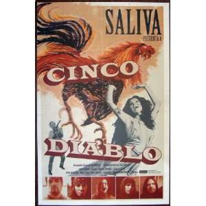 Saliva   Cinco Diablo   Limited Edition Poster   Rooster   Rare   New 