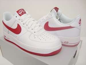 NIKE AIR FORCE 1 LOW MENS ATHLETIC SHOES WHITE / RED 488298 106 