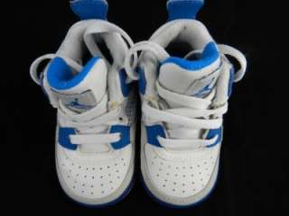 Baby Boy Nike Air Jordan 4 Fusions White/ Blue Gray Shoes Size 4c 