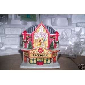  Firehouse Theater/Firefighters Christmas Village Piece 