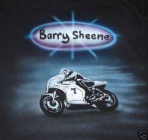 Airbrushed Barry Sheene Superbike hand painted t shirt  
