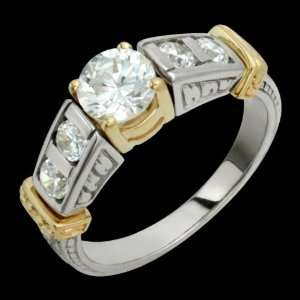     Beautiful Two Tone Diamond Engagement Ring   Custom Made.: Jewelry