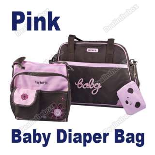   Multi Function Baby Diaper Nappy Changing Bag 5 Pcs 2 Colors  
