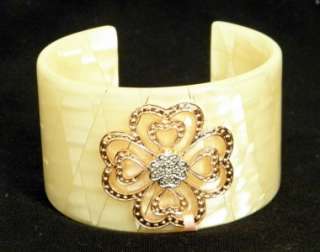 Diamond Bangle Bracelet  18k rose gold Inlay( Flower Design)  