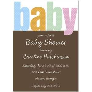  Baby Polka Dots Baby Shower Invitations: Everything Else