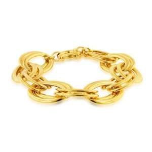  Vicenza Collection Large Double Oval Link Bracelet   9 Jewelry