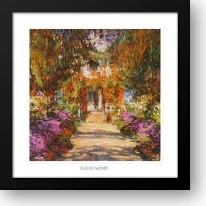  Un viale del giardino di Monet at Giverny 24x24 Framed Art 