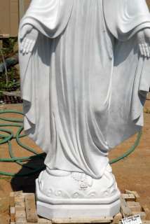 Hand Carved Marble Virgin Mary Statue  